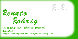renato rohrig business card